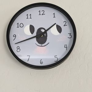 Kids koala wall clock